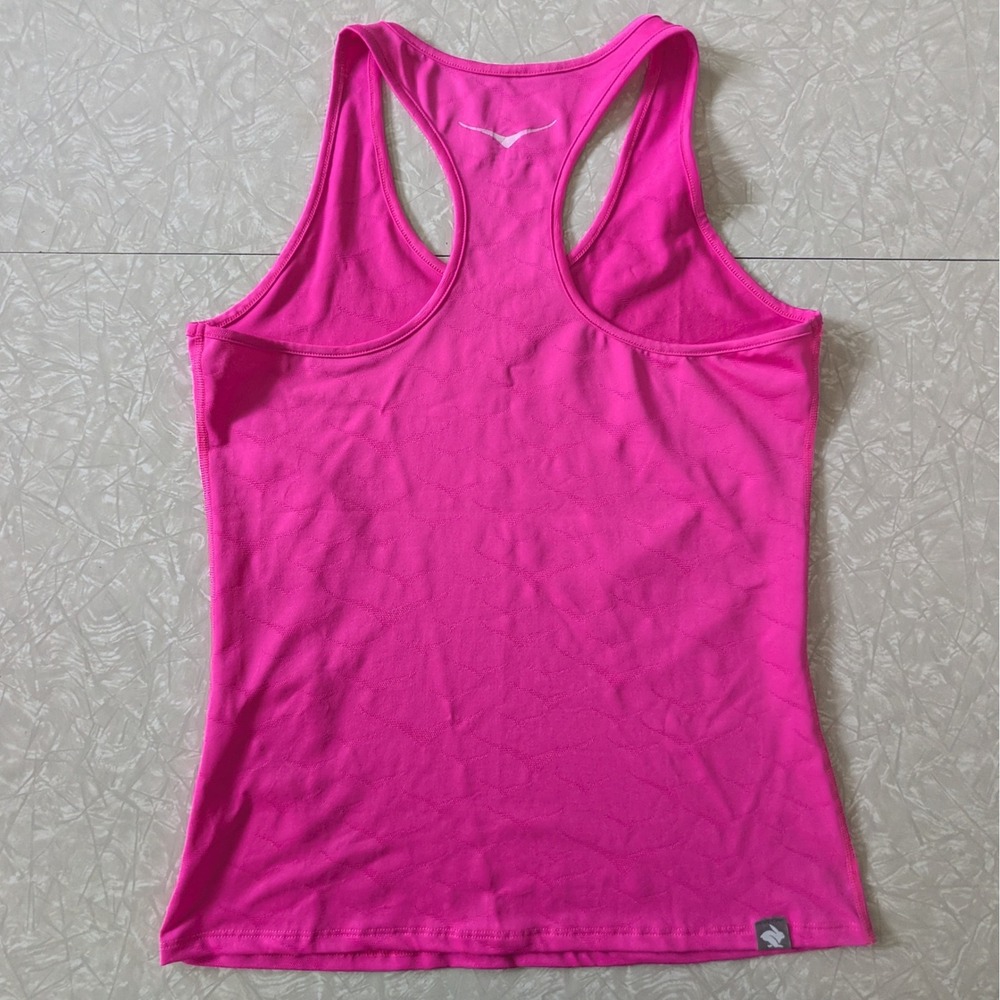 Rabbit x Hoka One One Womens Pink Racerback Running Tank Top Size Large - Picture 2 of 3